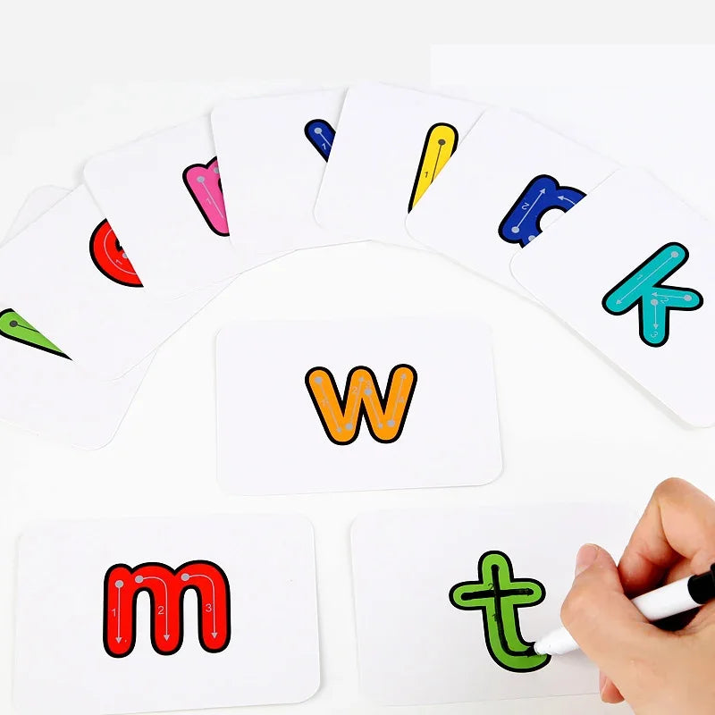 Children Puzzle Wooden Spelling Word Kid Letter Game 26 Letter Recognition Alphabet Toddler Early Educational Toy Cognition Prop