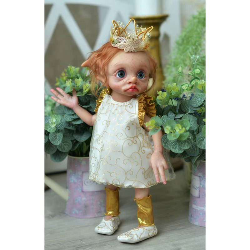 17inch Full Body Vinyl Silicone Reborn Doll Kit Tinky Fairy Doll Elf Lifelike Soft Touch Collectible Limited Edition