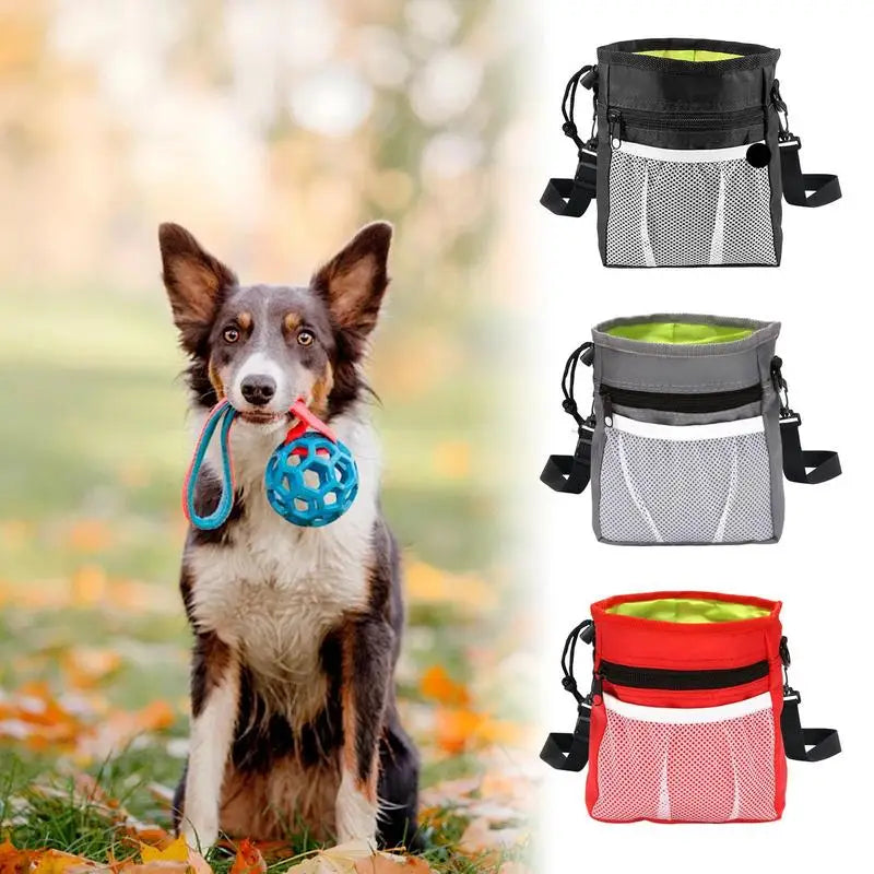 Pet Dog Puppy Training Treat Snack Bait Pet Feed Pouch Obedience Agility Food Bag Snack Reward Waist Bag With Waist Belt