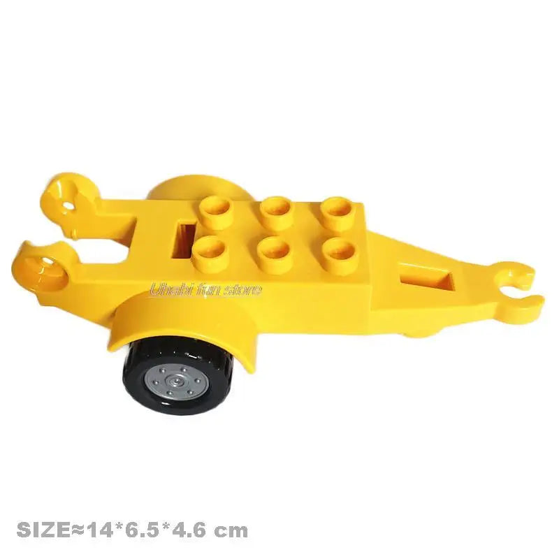 Big Building Block Accessories Compatible Duplos Houses Villas Construction Gear Rotate Connection Children Assembly Parts Toys