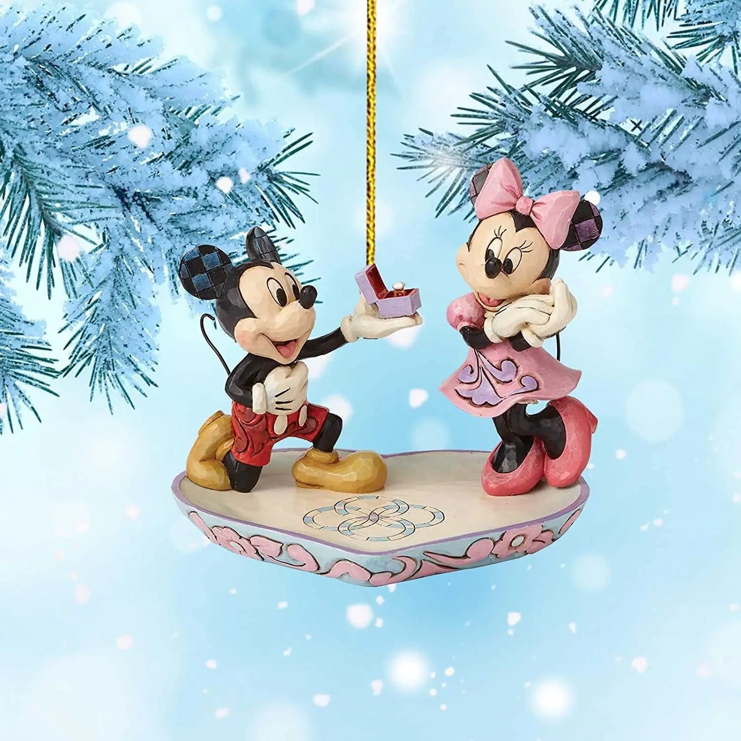 Disney Cartoon Mickey Mouse Minnie Anime Figures Christmas Decoration Acrylic Christmas Tree Acrylic Plane Pendant Kids Toys