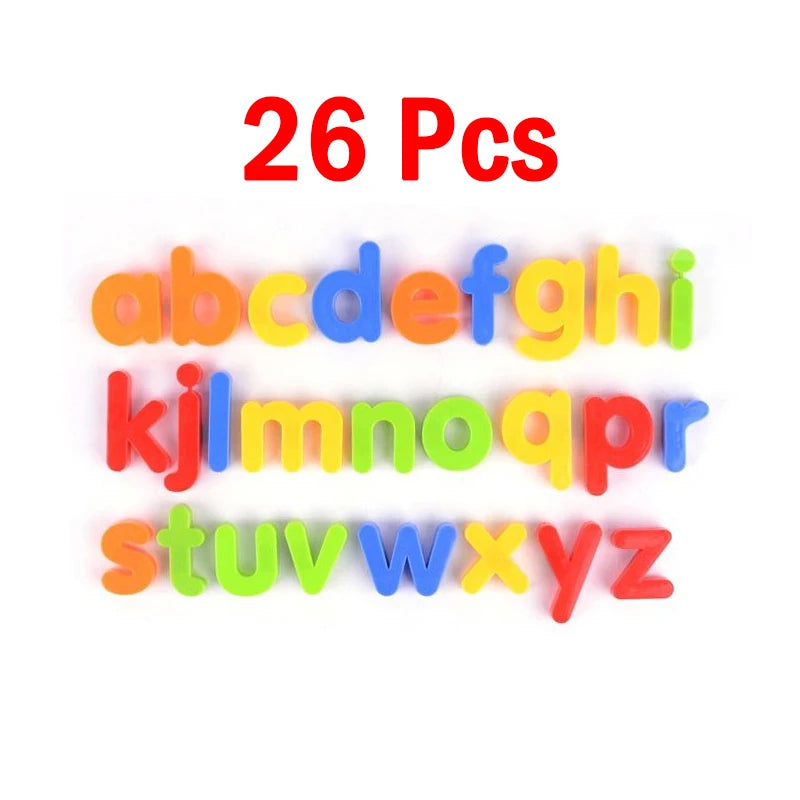 26 Magnetic Letters Plastic Refrigerator Stickers Uppercase Lowercase Numbers Toddlers Learn To Spell Count Educational Toys