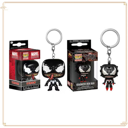 FUNKO Pocket Keychain Popular Movie Wolverine Venom Shaped Doll Backpack Pendant Exquisite Collection Christmas Gifts Keychain