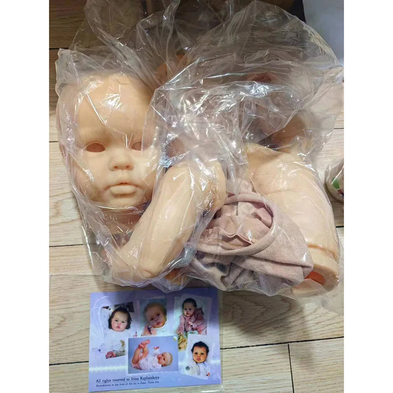 22inch Newborn Baby Reborn Doll Kit Ellie Baby Lifelike Soft Touch Unpainted Blank Unfinished Doll Parts