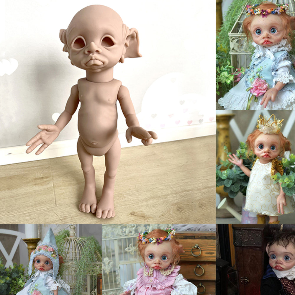 17inch Full Body Vinyl Silicone Reborn Tinky Fairy Elf Reborn Doll Kit Lifelike Soft Muñecas Reborn Baby Doll Waterproof Toys