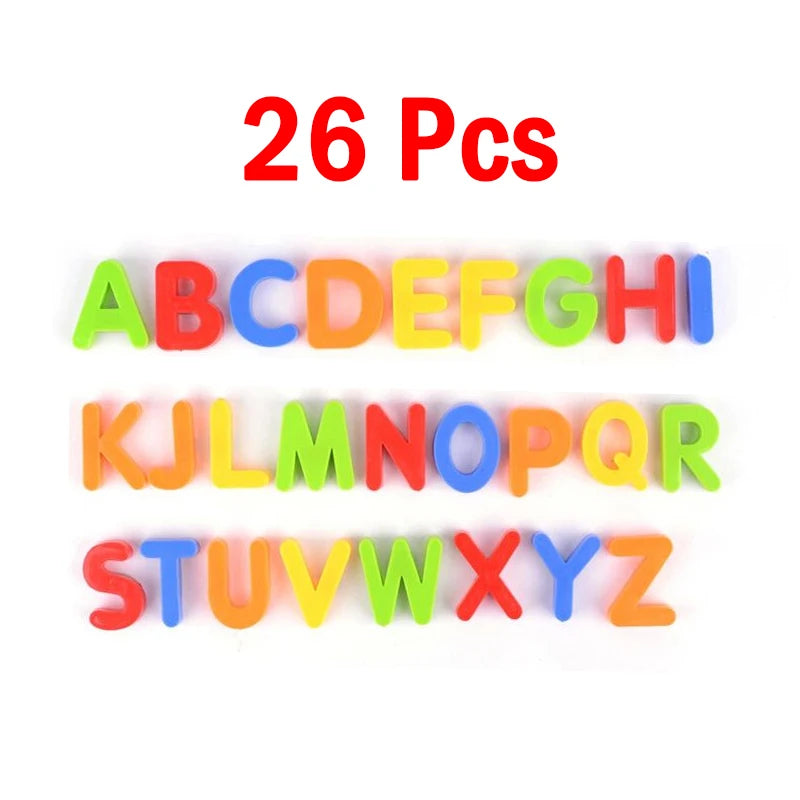 26 Magnetic Letters Plastic Refrigerator Stickers Uppercase Lowercase Numbers Toddlers Learn To Spell Count Educational Toys