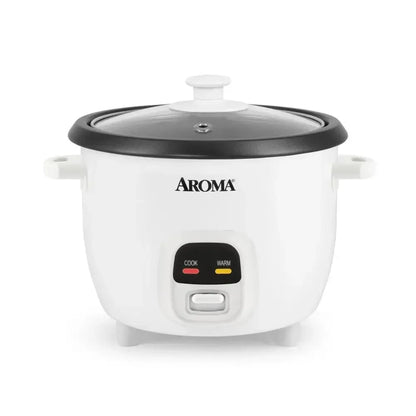 6-Cup Rice &amp; Grain Cooker Bonded Granite® Pot One-Touch Design Keep-Warm Mode Accessories Included Easy to Clean Premium Glass