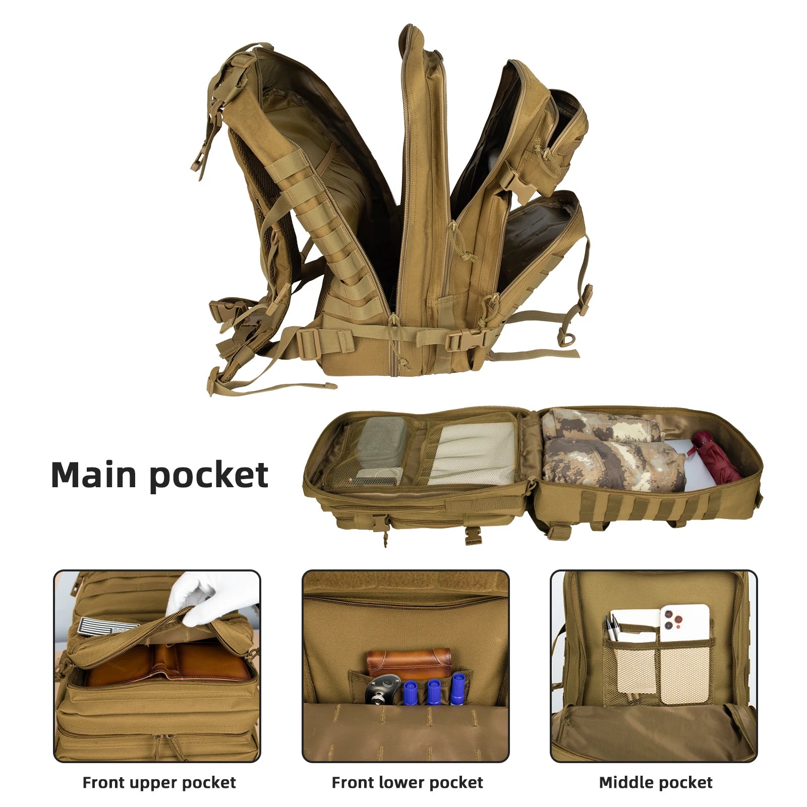TOPX Outdoor Waterproof Backpack 45L