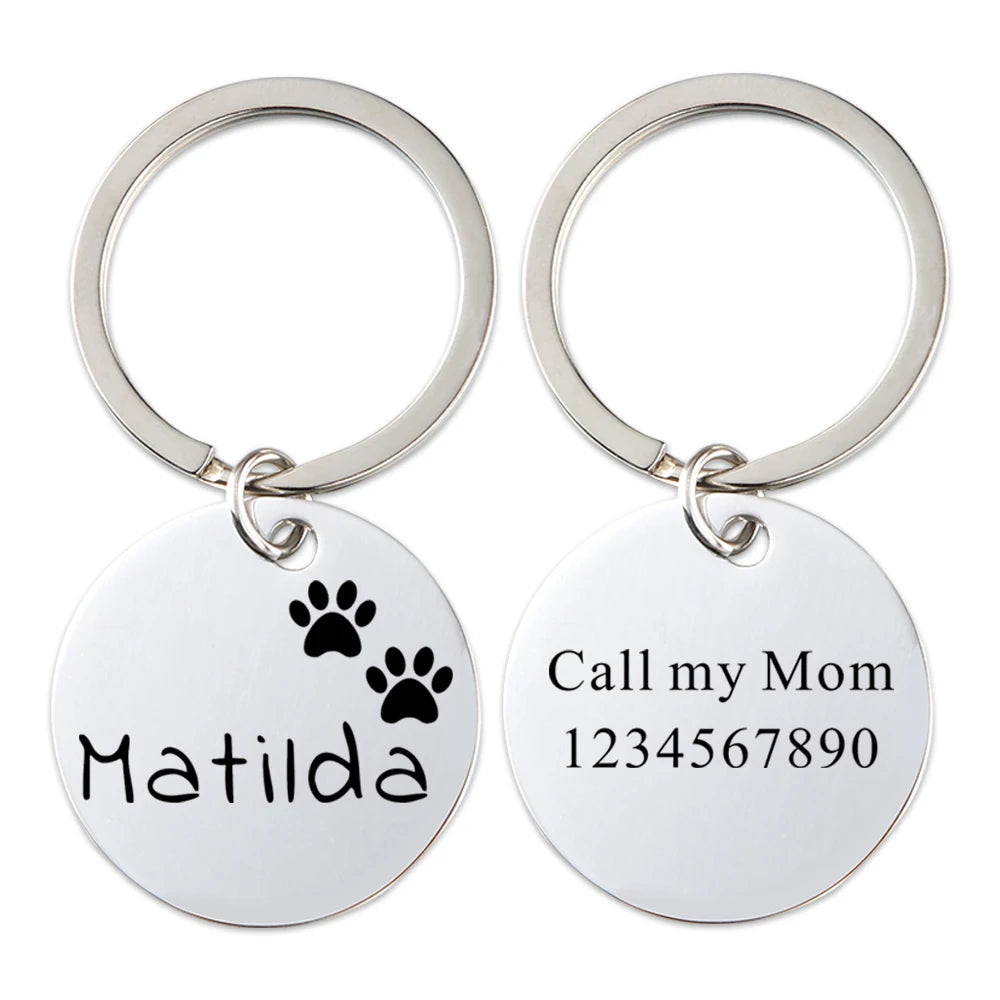 Custom Engraved Pet Dog ID Tag Personalized Cat Puppy ID Tag Pet Dog Collar Accessories Custom Dogs Anti-lost Name Tags Pendant