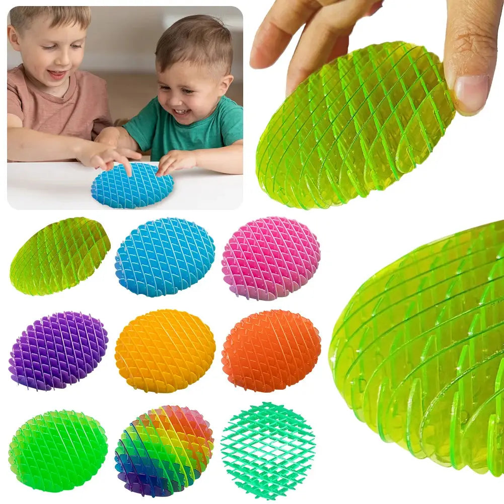 Sensory Deformable Plastic Shrapnel Decompression Worm Toy Colorful Funny Pocket Fidget Toy Sensory Stress Anxiety Relief Toys