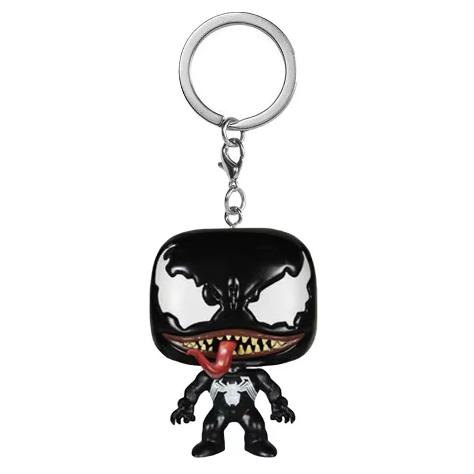 FUNKO Pocket Keychain Popular Movie Wolverine Venom Shaped Doll Backpack Pendant Exquisite Collection Christmas Gifts Keychain