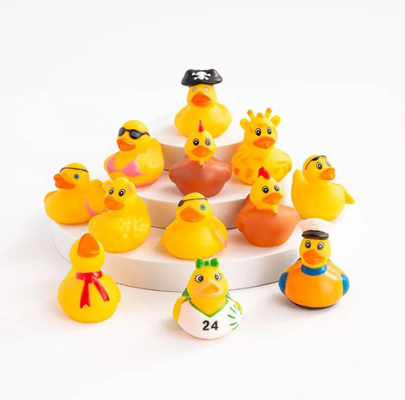 5-100pcs Rubber Duck Kids And Toddler Toy Duck Baby Bath Toys Summer Beach Shower Game Toy Birthday Gift For Children