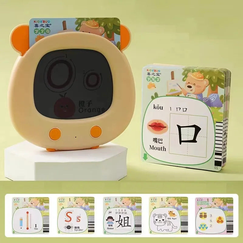 Flash Card Chinese Pinyin Language English Bilingual Learn Machine Early Education Word Read Drawing Sound Simulate Toy For Kid