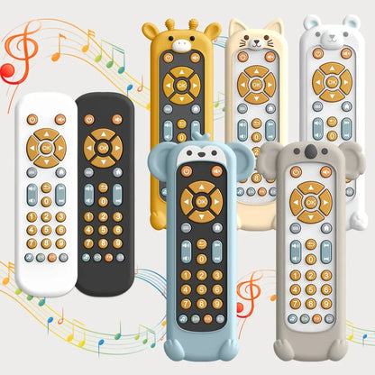 Infant Simulation TV Remote Control Toys with Music and Light Musical Baby Toy Sensory Remote Kid Baby Toys for 1 2 3 Year Old