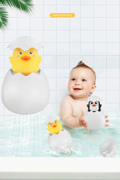 Baby Bathing Toy Kids Cute Duck Penguin Egg Water Spray Sprinkler Bathroom Sprinkling Shower Swimming Water Toys For Kids Gift