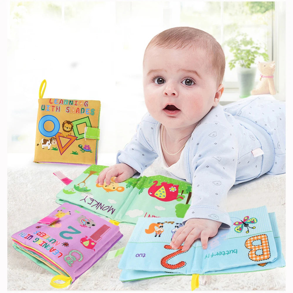 Baby Soft Cloth Book 0-36M Early Learning Toy Parent-child Interactive Montessori Puppet Educational Toy for Boy Girl Kids Gift