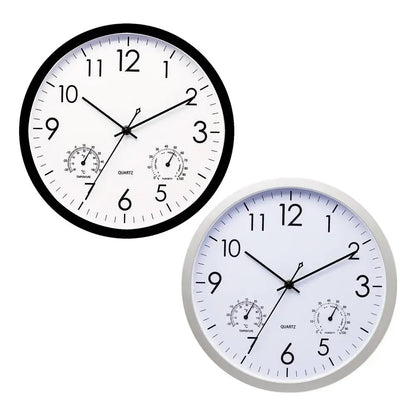 Outdoor Clock Decorative Round Clock With Thermometer and Humidity Large Wall Clocks Waterproof Elegant Retro Silent Clock