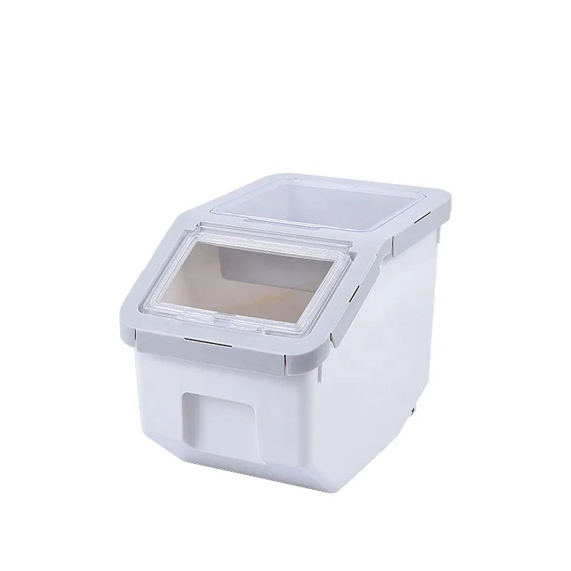 Collapsible pet food storage container airtight pet treat food dispenser for dog and cat