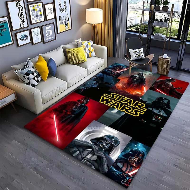 3D Printing Star Wars Room Carpet Living Room Rug Bedroom Sofa Doormat Kitchen Decor Mat Kid's Game Non-slip Floor Alfombra Gift