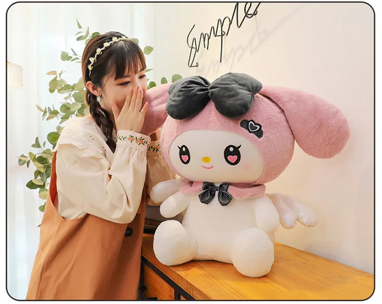 40 50 60 Cm Kawaii Large Size Demon Kuromi Plush Toys Angel Melody Doll Pillow Birthday and Holiday Gifts Cute Stuffed Toy Anime