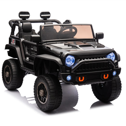 24V Two-Seater Kids Ride On Truck Car W/Parents Control,200w*2,Seat width 20.28in,Four-wheel Suspension,LED Lights Kids Ride Toy