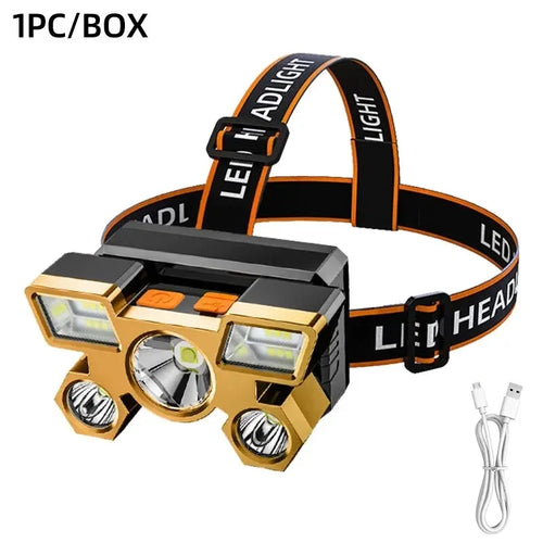 Powerful Rechargeable Head Flashlight for Fishing Led Headlamp