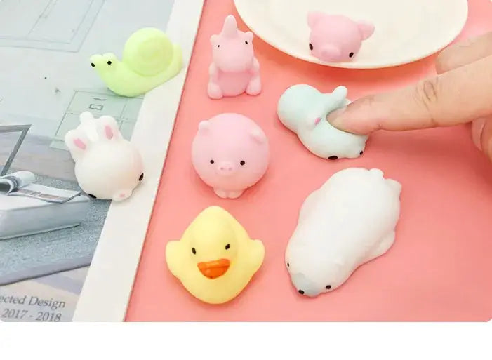 60-1PCS Kawaii Squishies Mochi Anima Squishy Toys For Kids Antistress Ball Squeeze Party Favors Stress Relief Toys For Birthday