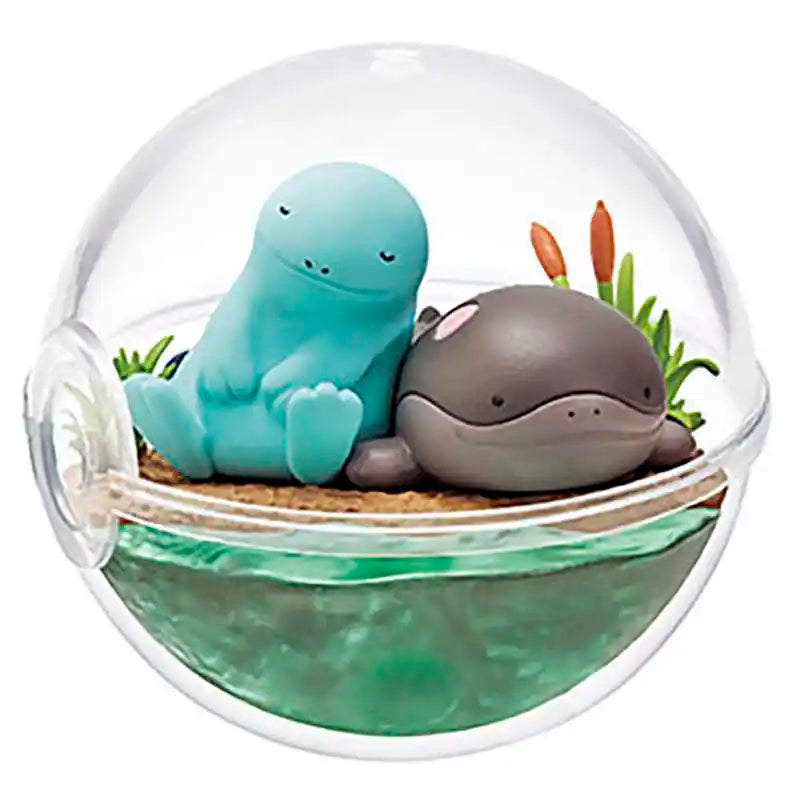 Genuine Re-Ment Pokemon Terrarium Collection Relaxing Time Psyduck Quagsire Trapinch Slowpoke Goomy Munchlax Blind Box Toys Gift