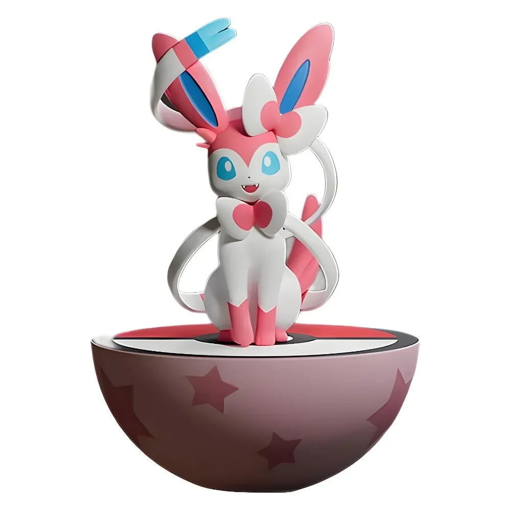 Genuine Pikachu Pokemon Gengar Sylveon Fuecoco Quaxly Sprigatito Figurine Desktop Wobbler Small Ornament  Models Dolls Toys Gift