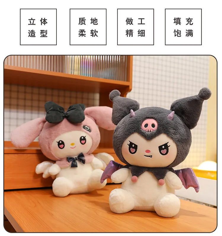 40 50 60 Cm Kawaii Large Size Demon Kuromi Plush Toys Angel Melody Doll Pillow Birthday and Holiday Gifts Cute Stuffed Toy Anime