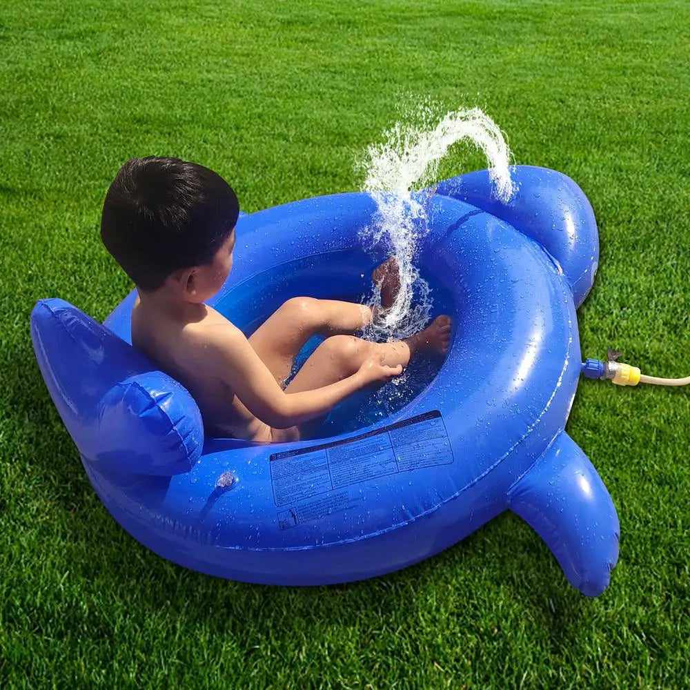 Summer Inflatable Spray Water Mat Pool Whale Toy Outdoor Parent-child Beach Lawn Play Water Children Shower Pool