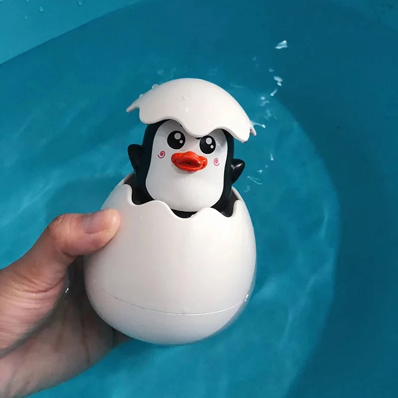 Baby Bathing Toy Kids Cute Duck Penguin Egg Water Spray Sprinkler Bathroom Sprinkling Shower Swimming Water Toys For Kids Gift