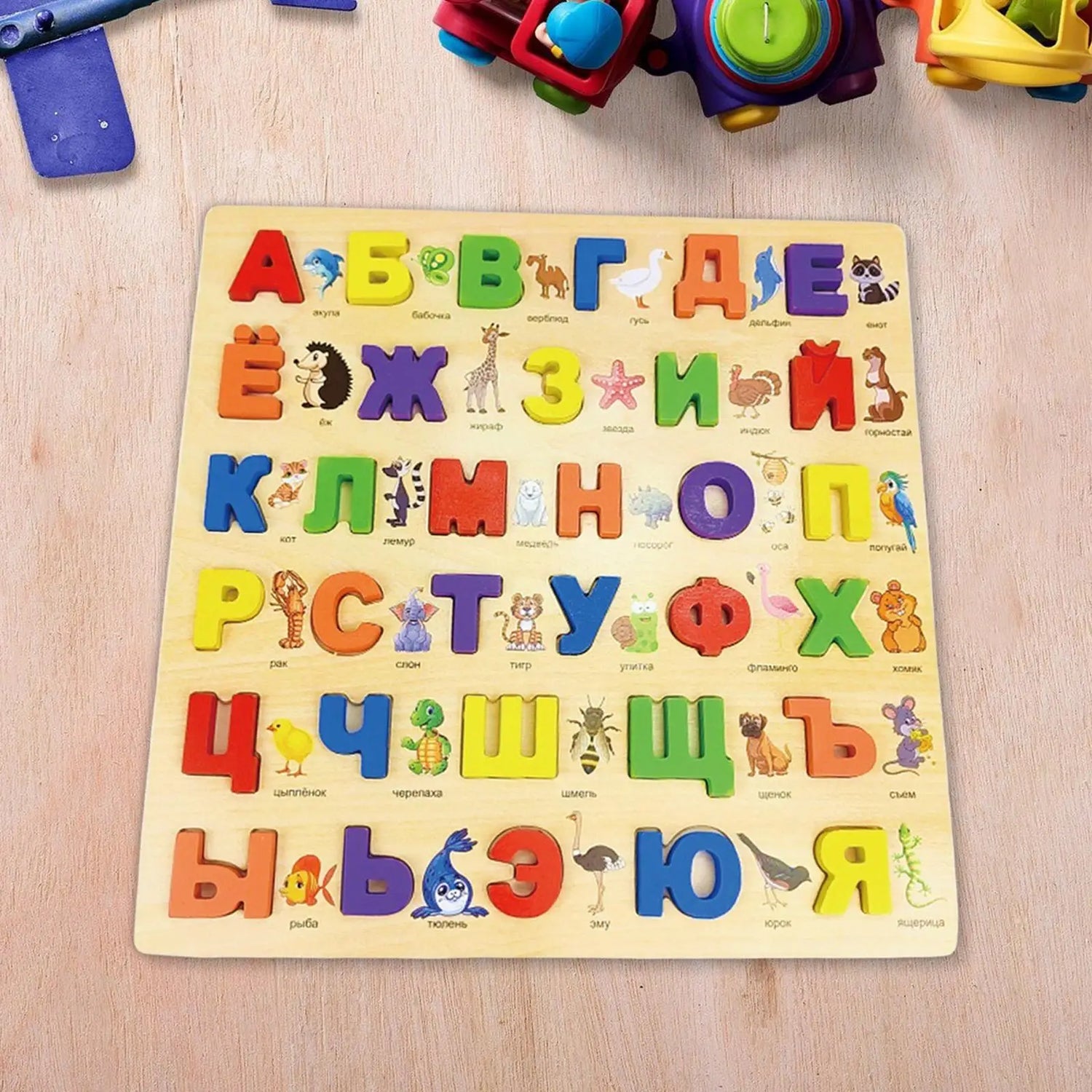 Russian Alphabet Words Preschool Activities Toy for Christmas Present