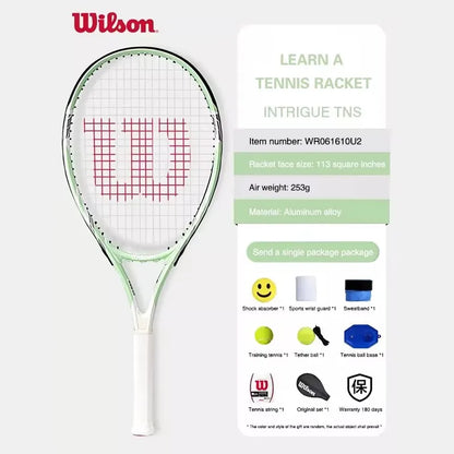 WILSON Original Tennis Rackets Single Play with Line Self-Practice Professional Beginner Elastic Tennis Racket Men Women Racket