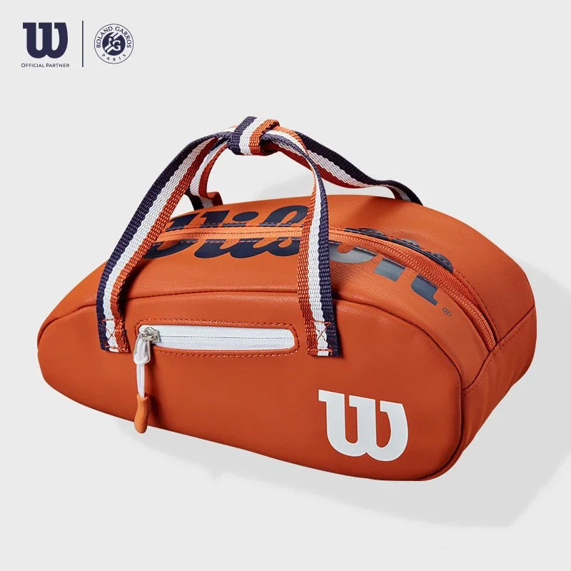 Wilson PU Leather Small Hand Bag Super Tour Tennis Accessories Bag Roland Garros Mini Travel Bag Racquet Sports