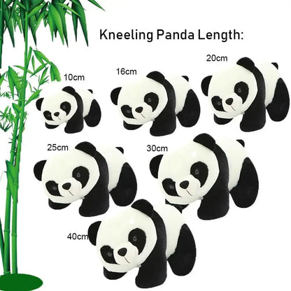 9~40cm Super Cute Stuffed Kid Animal Soft Plush Panda Present Kneeling Sitting Panda Doll Toy Birthday Christmas Baby Gifts