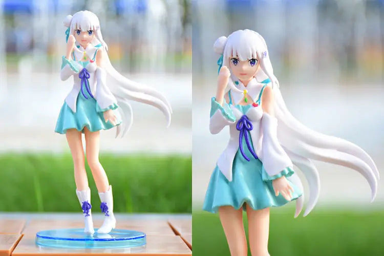 6 style  17cm Anime beautiful girl Figure white hair Emily  Action Figures Collection PVC Model Doll Toys