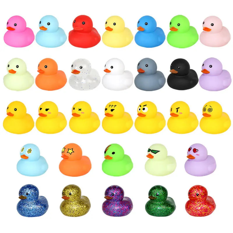 5-30 PCS New Cute Rubber Duck Assorted Duck Bath Toys Kids Shower Bath Toy Gifts Baby Birthday Party Gifts Decorations