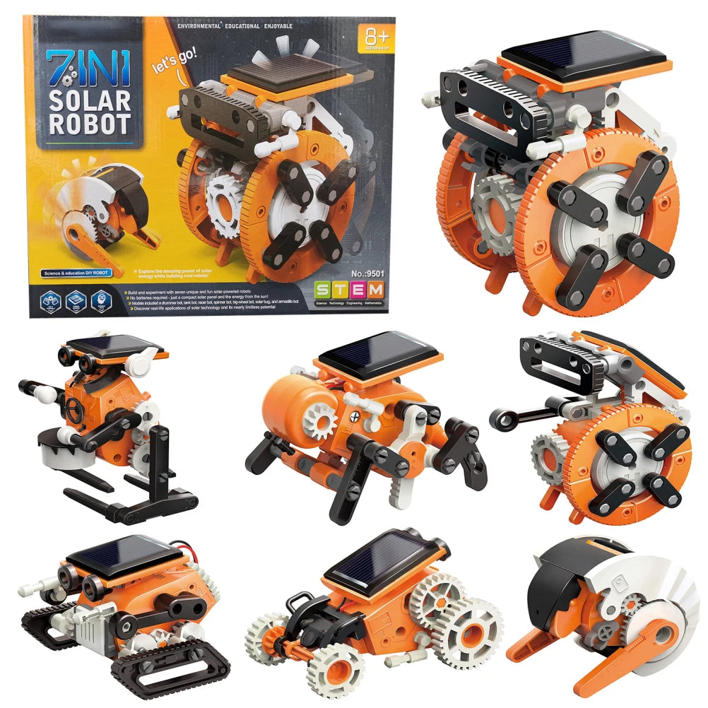 13 In 1 Solar Robot Kits Educational Toys STEM Technology Learning Block Spaceship Robotics Dinosaur Toy For Kids Children Gifts