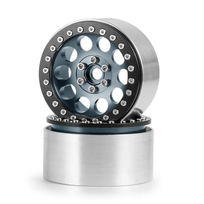 YEAHRUN 2/4pcs Metal Beadlock 2.2 inch Wheel Rims Hubs for Axial Wraith 90048 RR10 TRX-4 1/10 RC Crawler Car Upgrade Parts