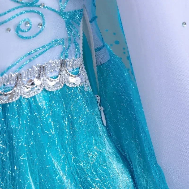 Elsa Dress for Girls 3-10 Yrs Birthday Role Elsa Princess Dress For Kids Halloween Carnival Easter Party Cosplay Girls Costume