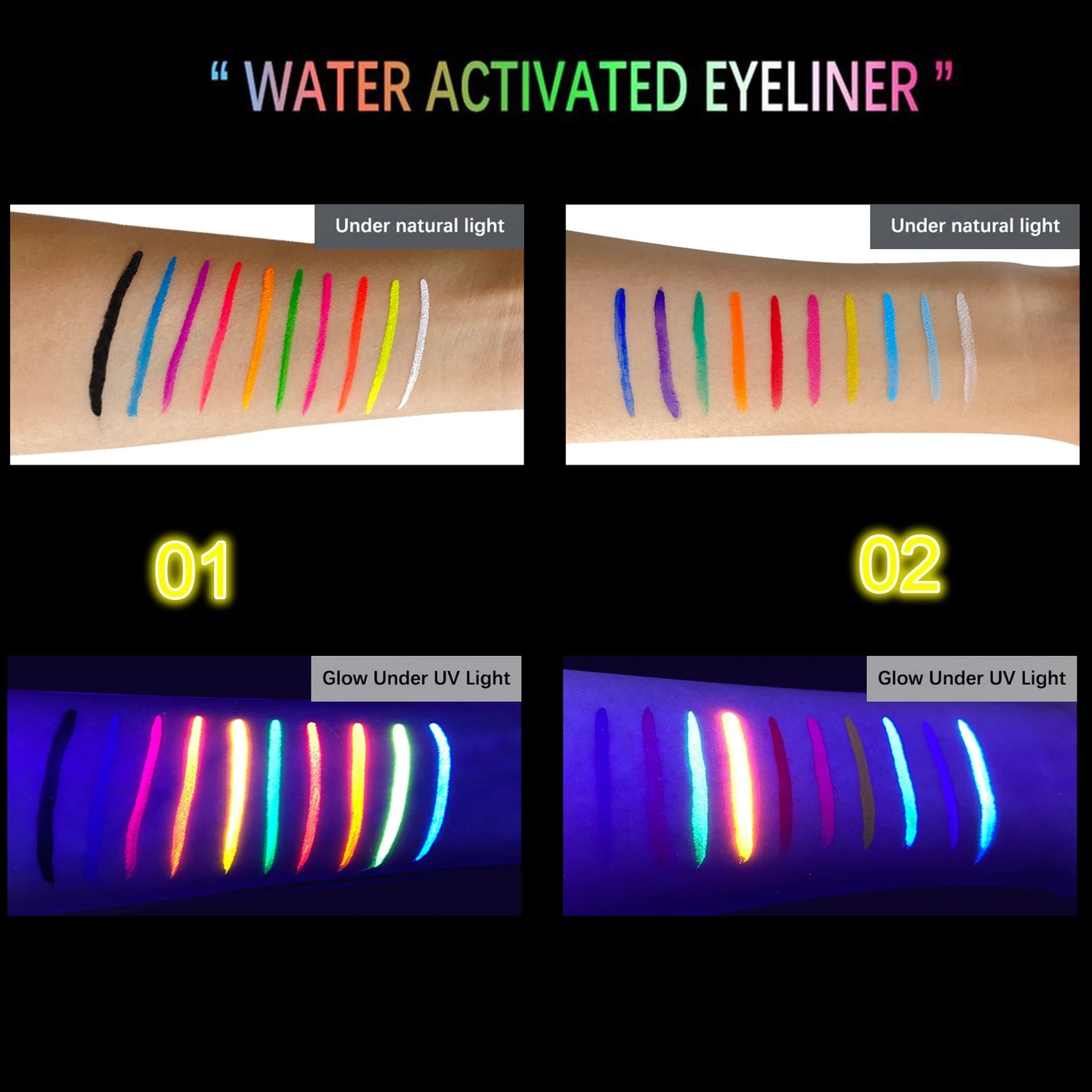 10 Colors Glow Fluorescent Neon Oil Face Body Art Paint UV Glow Oil Painting Halloween Party Fancy Dress Beauty Makeup Cosmetics