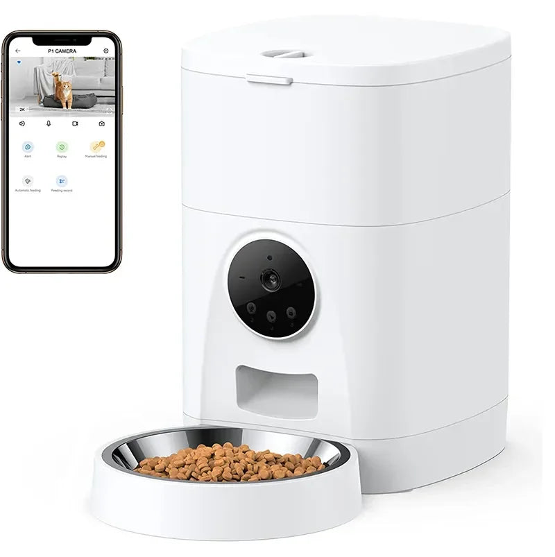 Smart Cat Dog Food Dispenser 4L APP Remote Control Wifi Automatic Cat Feeder TUYA Smart Automatic Pet Feeder with Camera