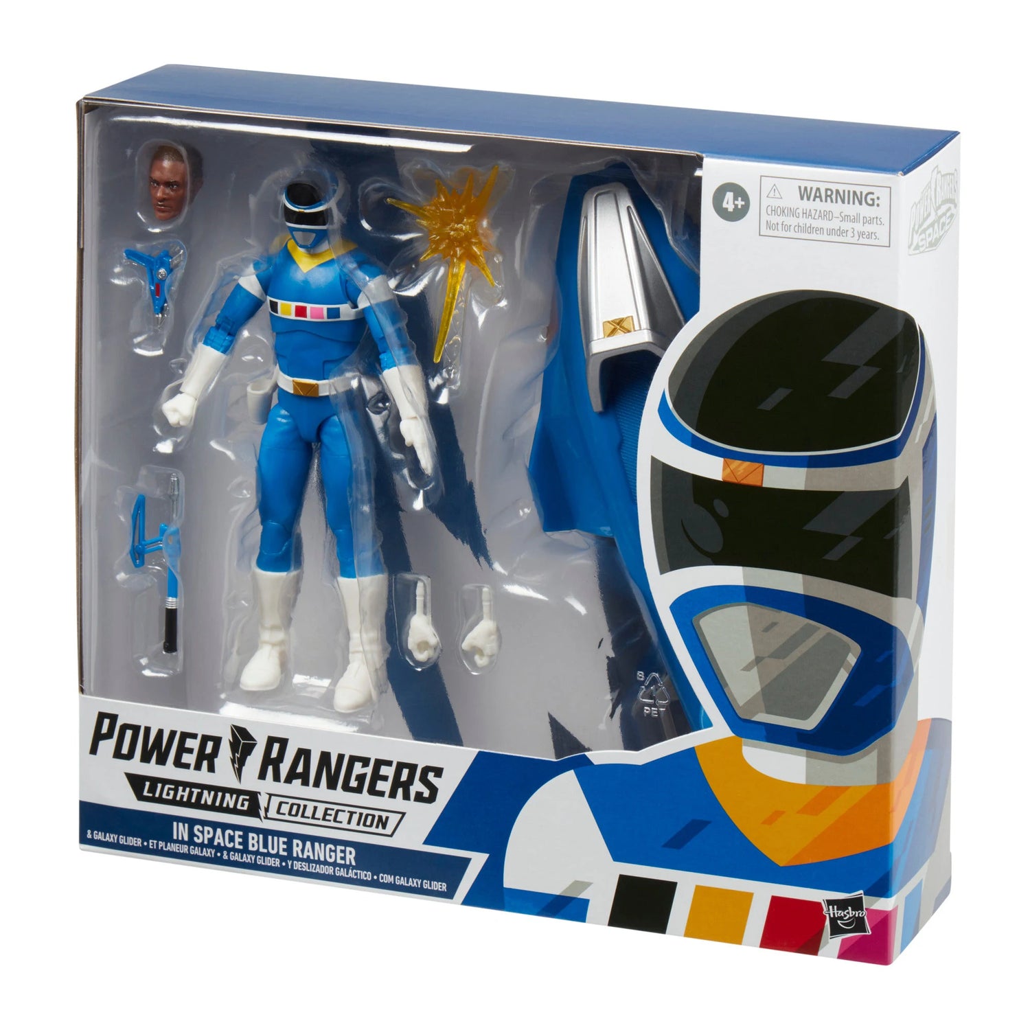 Hasbro Power Rangers Lightning Collection In Space Blue Ranger and Galaxy Glider 6 Inch Figure Collectible Toy