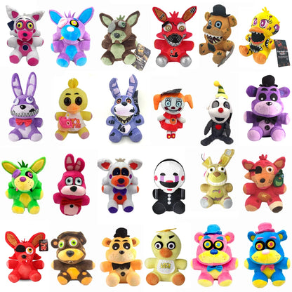 18cm FNAF Purple Plush Nightmare Bonnie Plush Toys Five Nights at Fredy Bonnie Peluche Toys Soft Stuffed Animal Dolls Kids Gifts