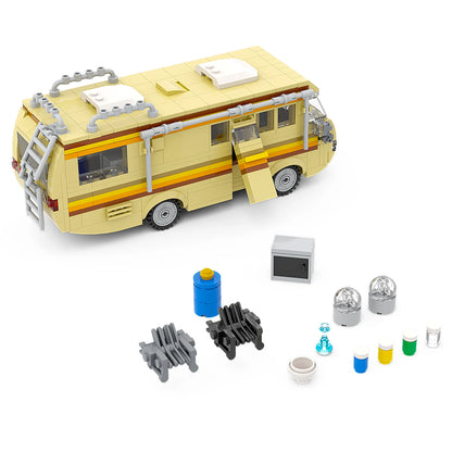 360PCS Break Bad RV Building Kit, Creative Van House Camper Toys Building Blocks,DIY Building Set Toy for Kids Adults