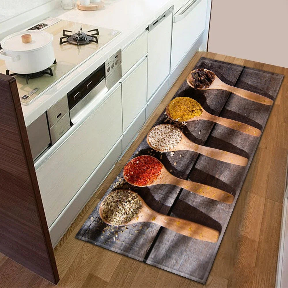 Modern Kitchen Mat Home Entrance Doormat Hallway Bedroom Living Room Decoration Floor Carpet Balcony Bathroom Anti-Slip Long Rug