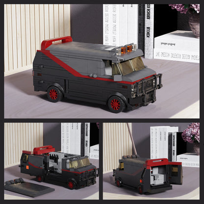 Retro Car A-Team Van Building Blocks Vehicle Truck  Lorry High-Tech Car Model Kit Toys Bricks Birthday Christmas Gift For Kids