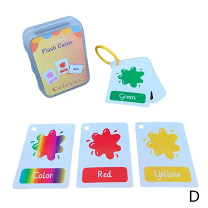 English Words Learning Flashcards for Kids 3-6 Years Reading Enlightenment Cards Educational Toys Montessori Teaching Aids