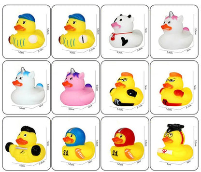 1pcs Creative Sports Duck toy Baby Bath Toys Rubber Ducks for Summer Beach Pool Activity Floating Ducks Bathtub Toy for Toddlers